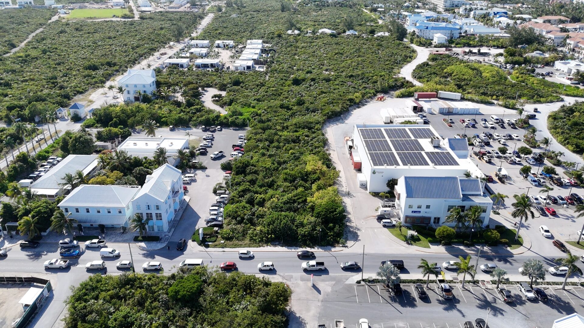 The parcel beside Graceway Gourmet, surrounded by completed commercial buildings