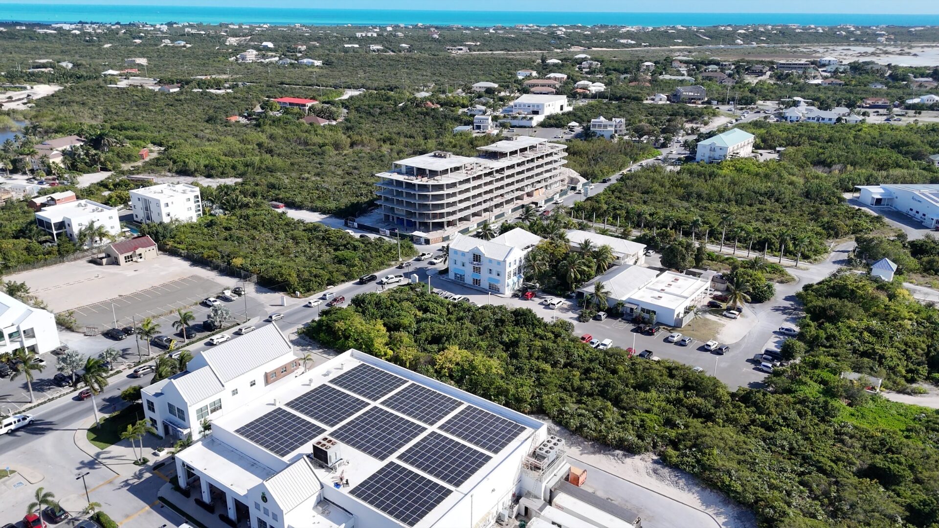 The site in its established commercial surroundings