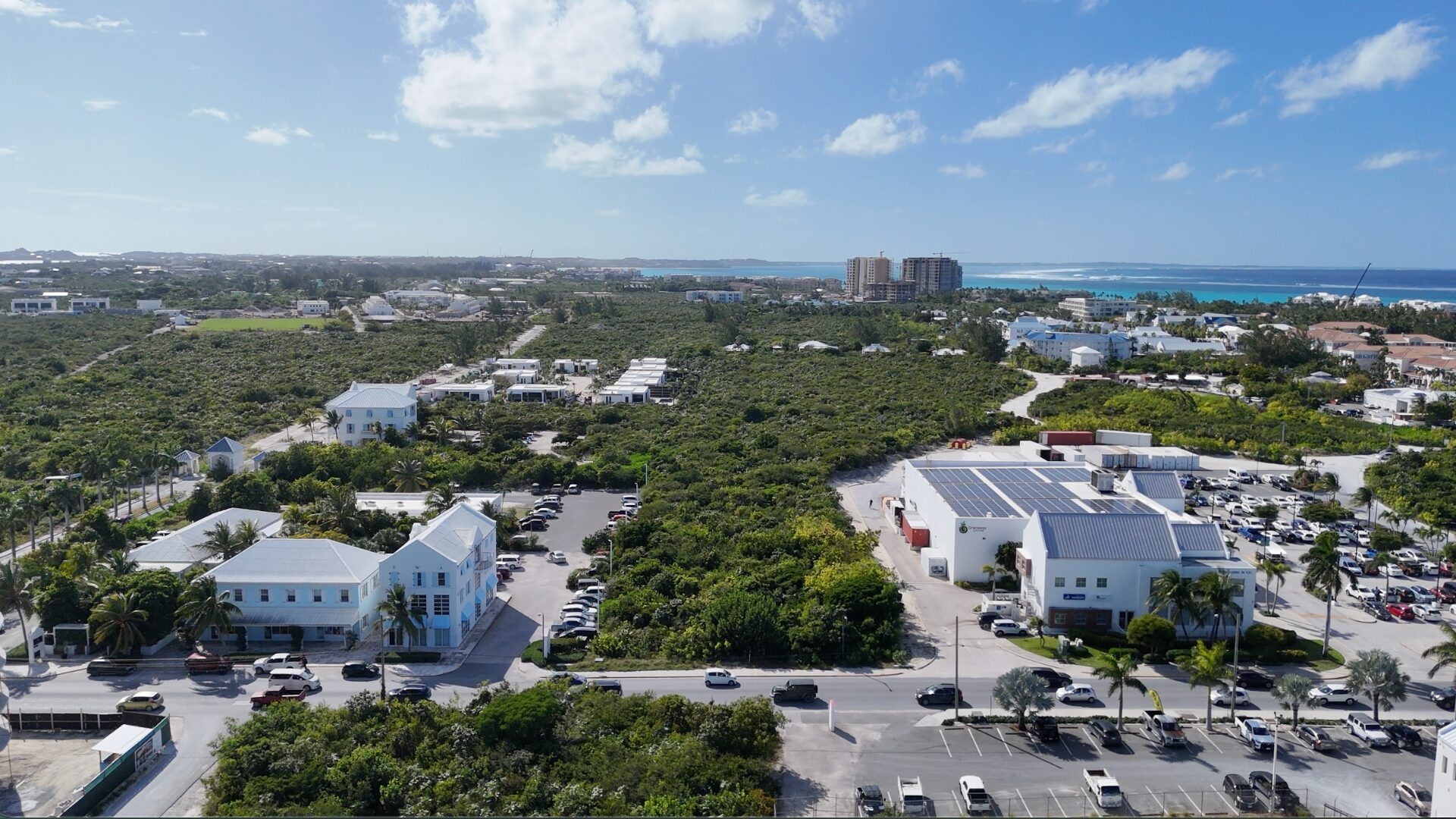 The neighbourhood around the parcel from the air